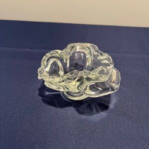 Vintage Murano Elegant Clear Glass Art Bowl
